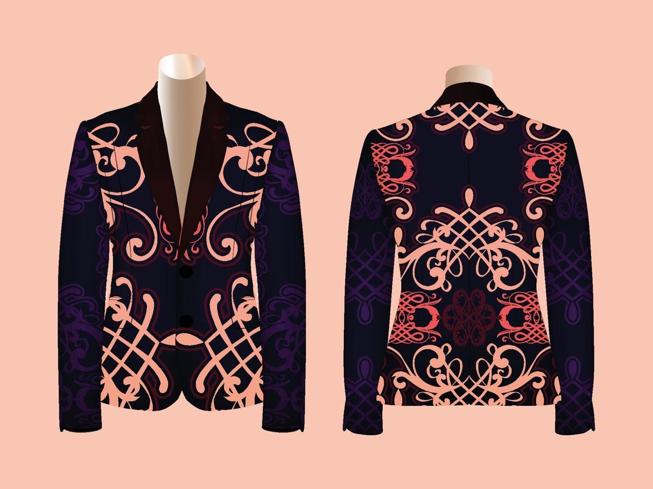 Vector Decorative Blazer Design