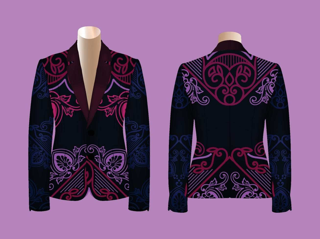 Vector Decorative Blazer Design