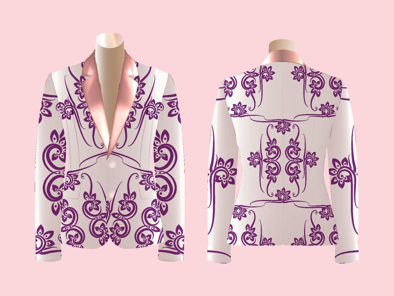 Vector Decorative Blazer Design