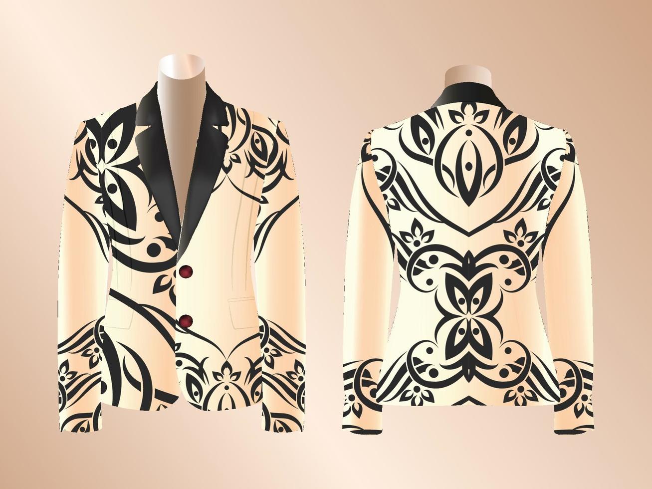 Vector Decorative Blazer Design