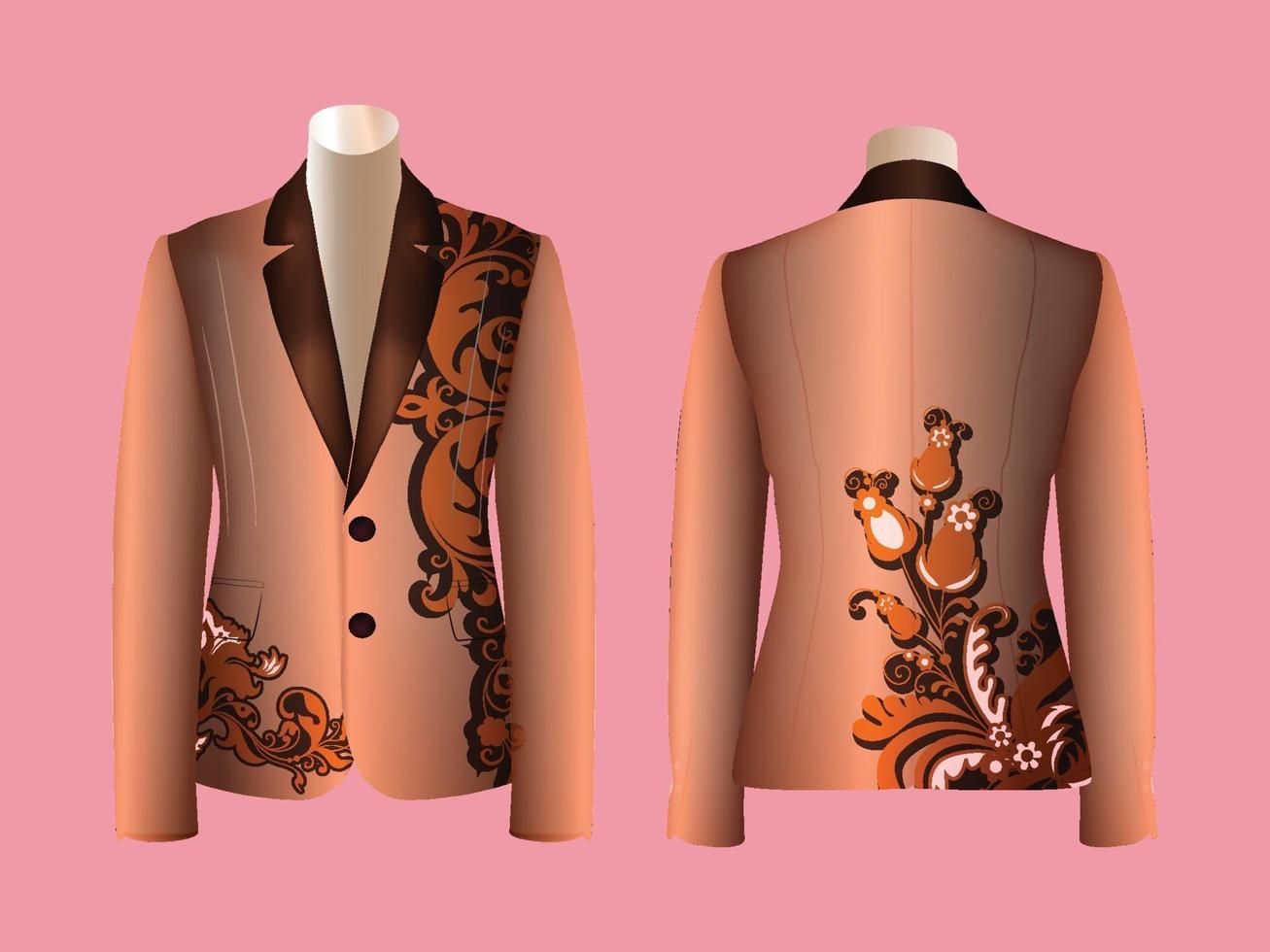 Vector Decorative Blazer Design