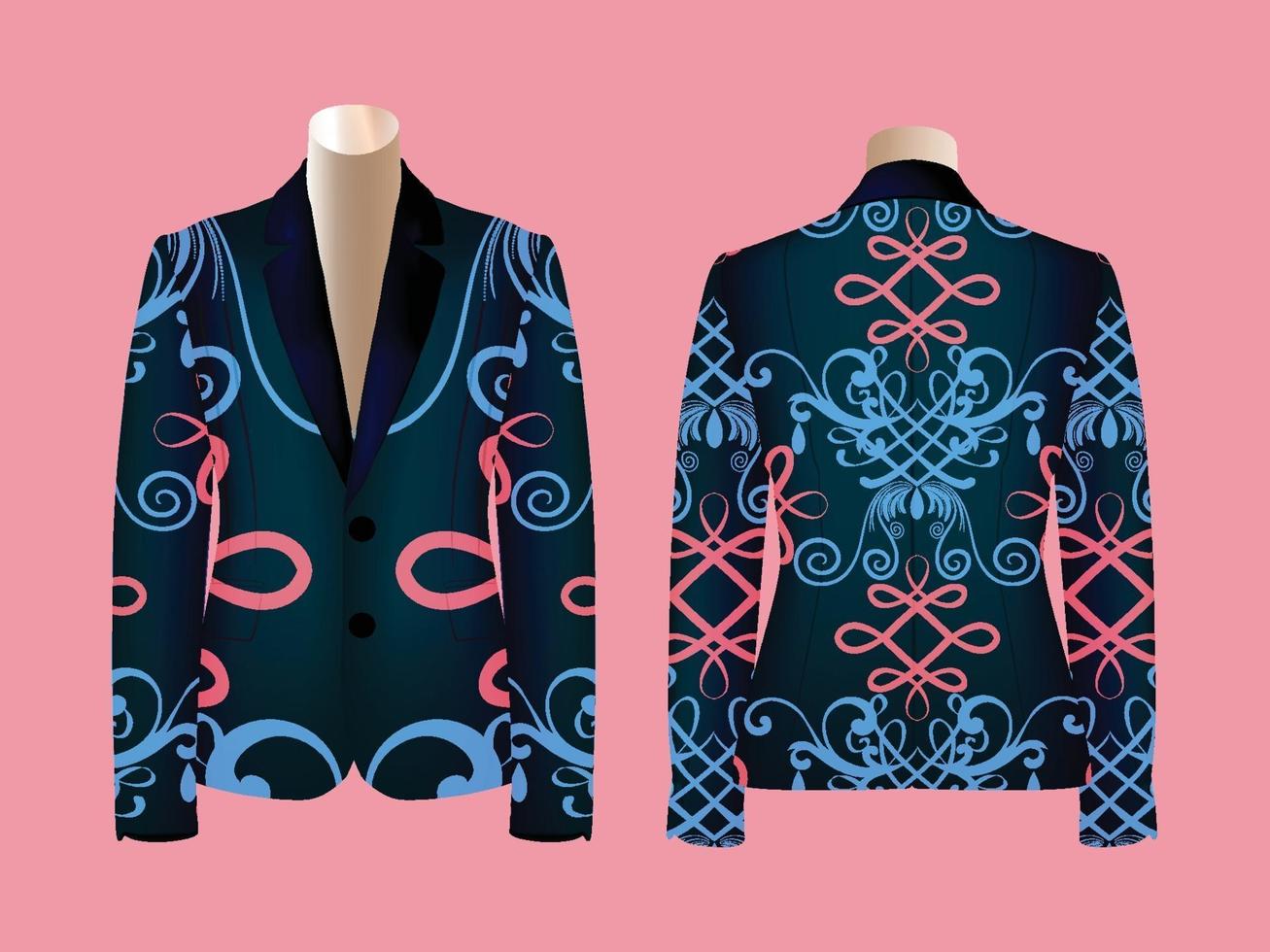 Vector Decorative Blazer Design