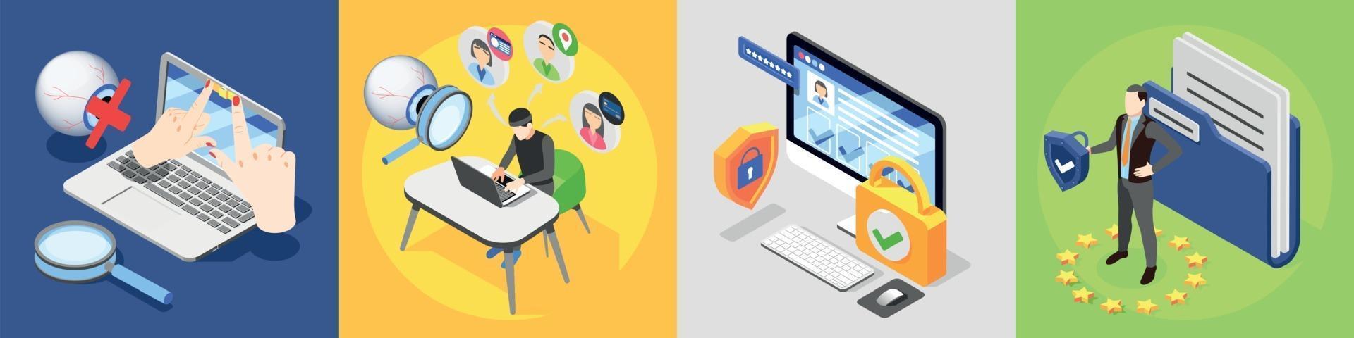 GDPR Data Design Concept vector