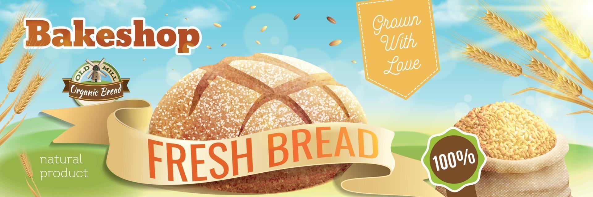 Baked Foods Shop Poster vector