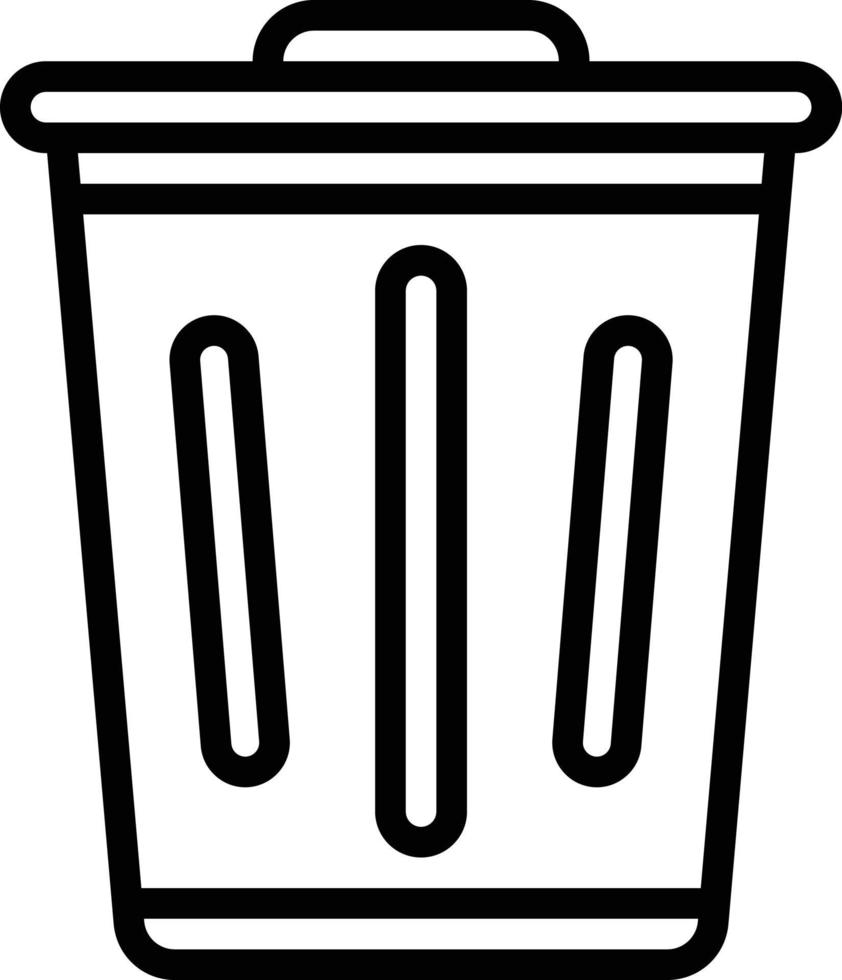 Line icon for trash vector