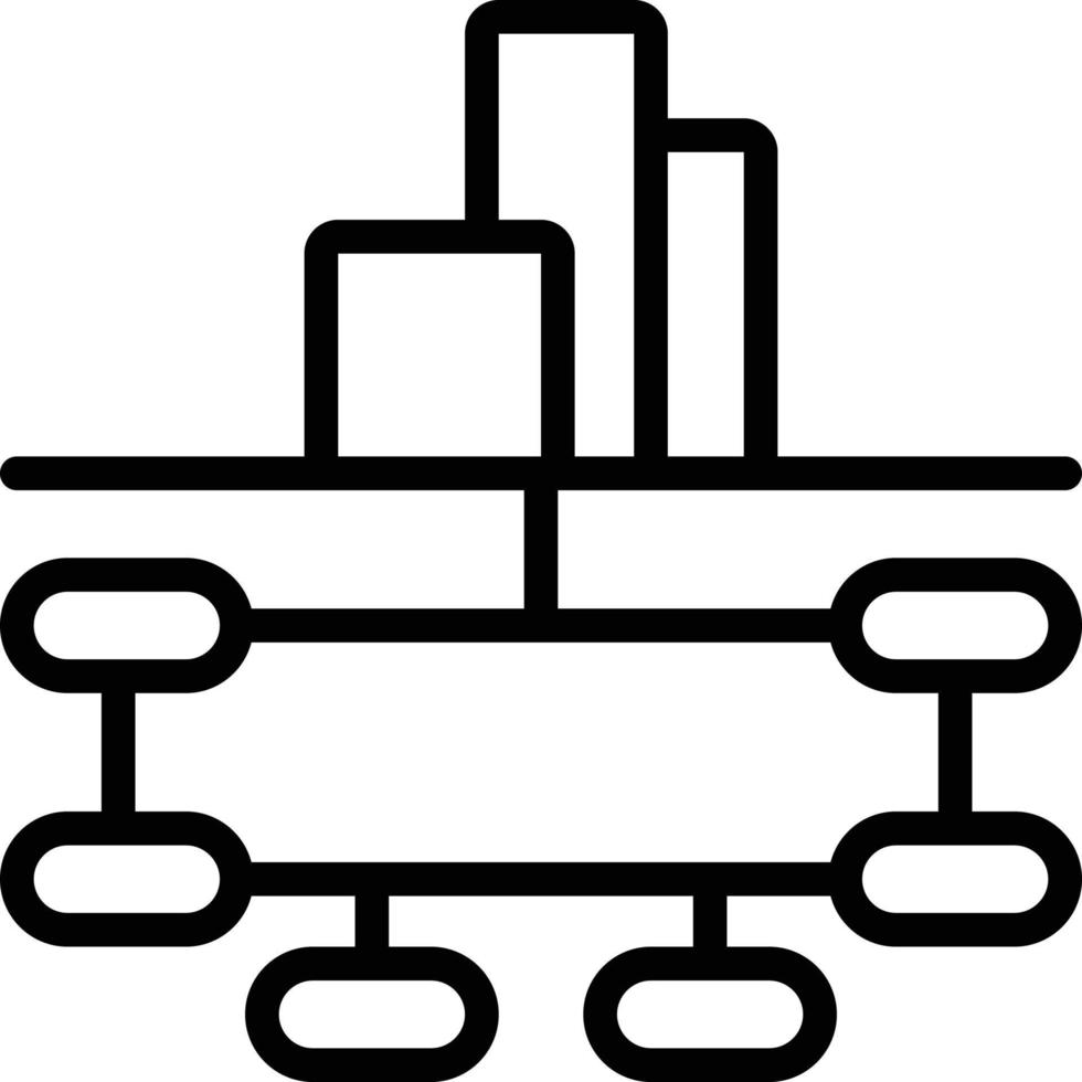 Line icon for company structure vector