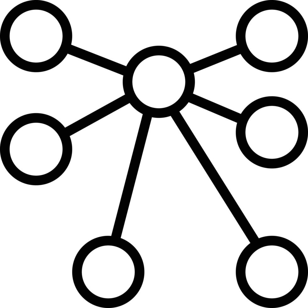 Line icon for personal connection vector