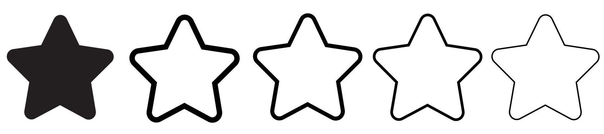 Five stars rating icon. Vector illustration