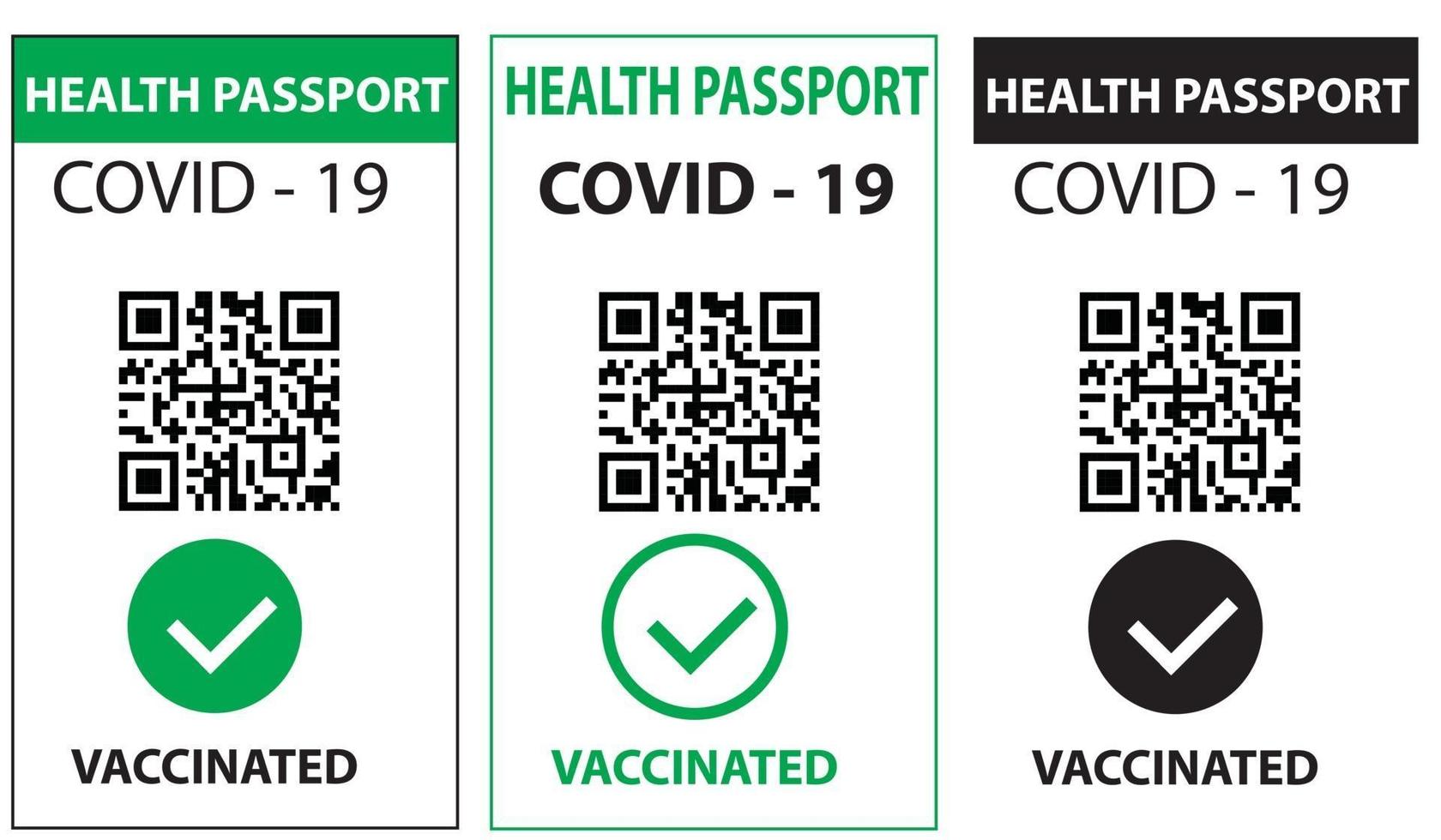 Template of digital green pass. The holder of this certificate vector