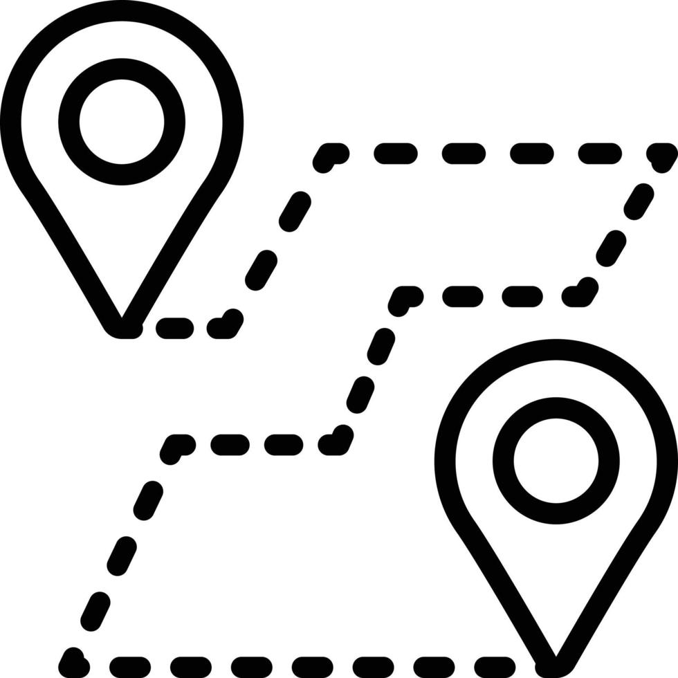 Line icon for route vector