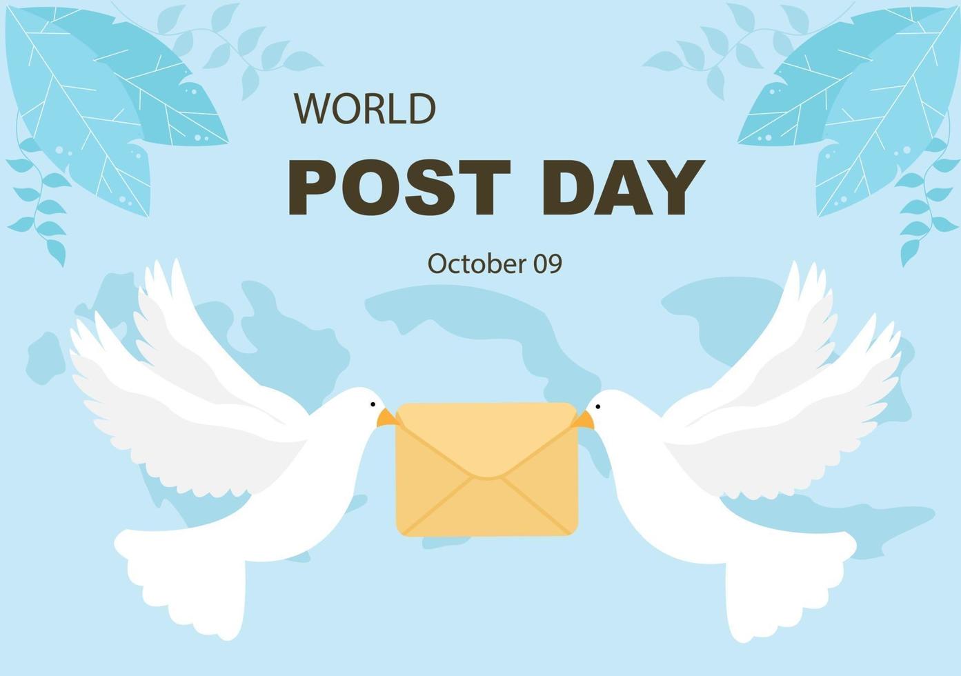 World Post Day Vector Illustration