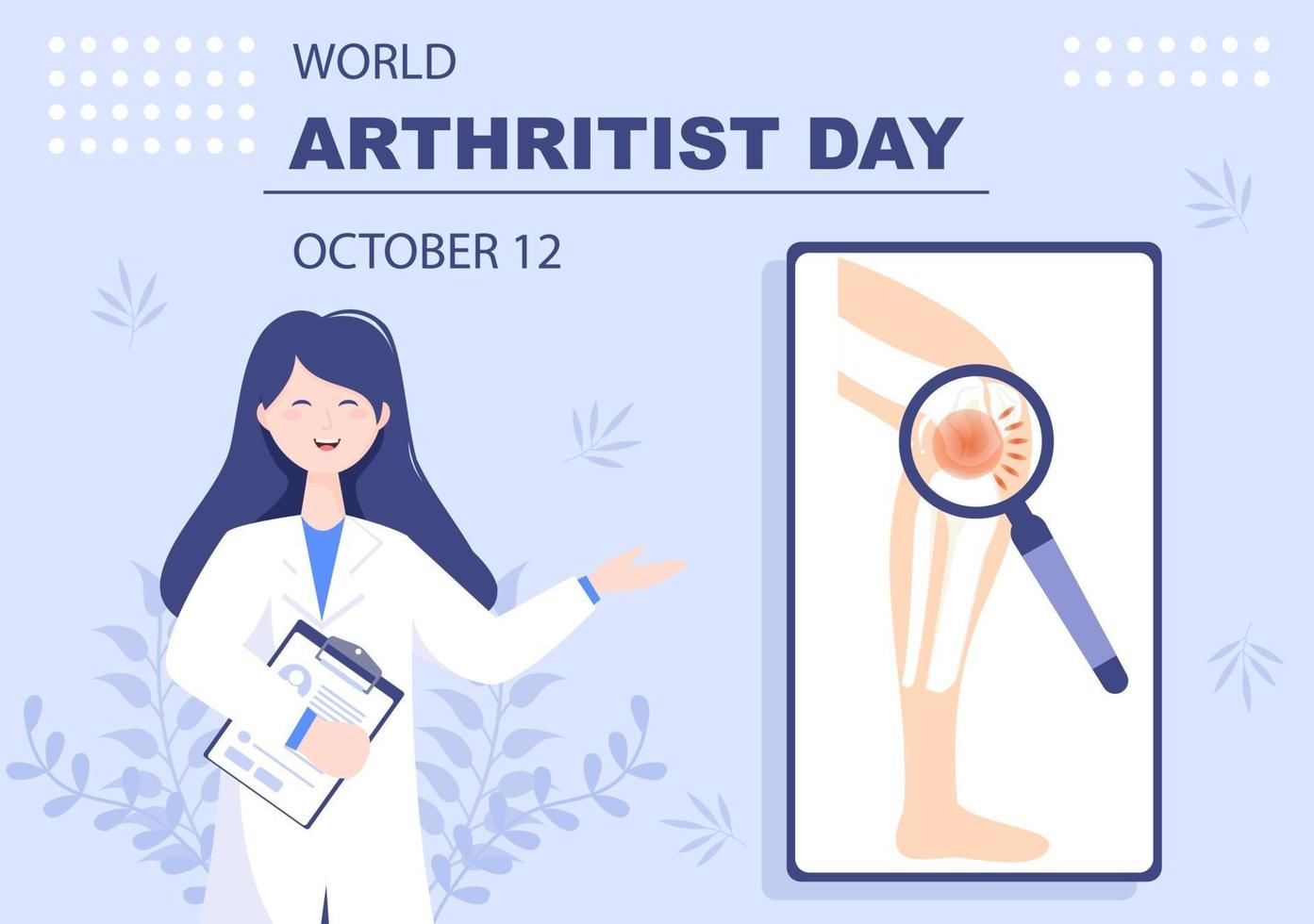 Ilustración de vector de día mundial de la artritis