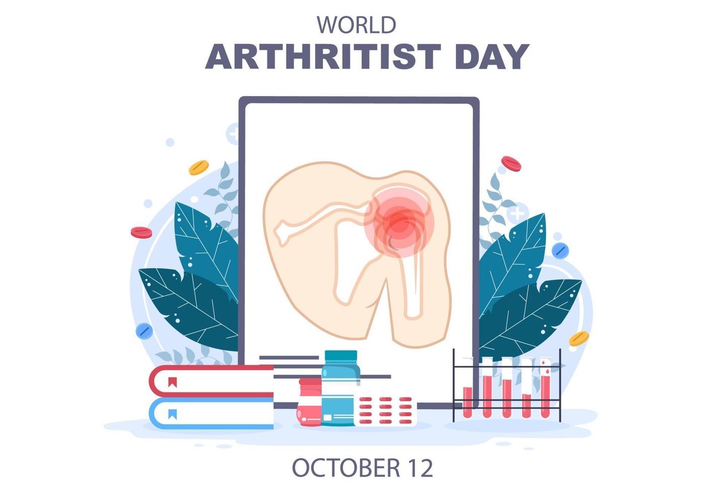 World Arthritis Day Vector Illustration