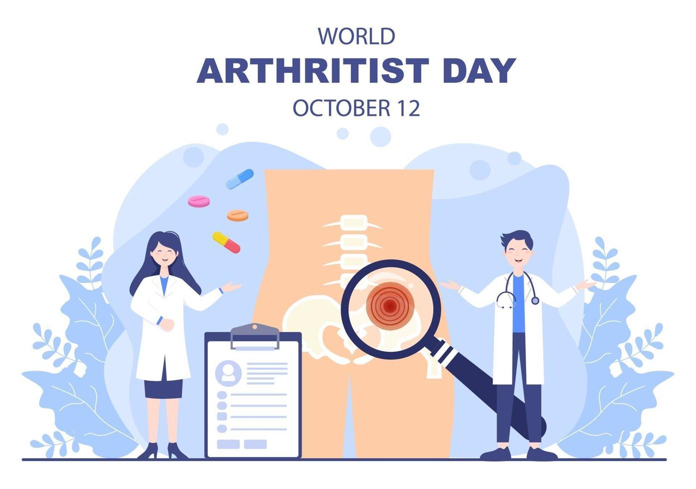 World Arthritis Day Vector Illustration