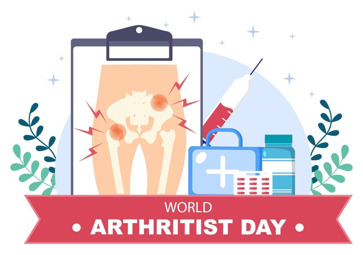 Ilustración de vector de día mundial de la artritis