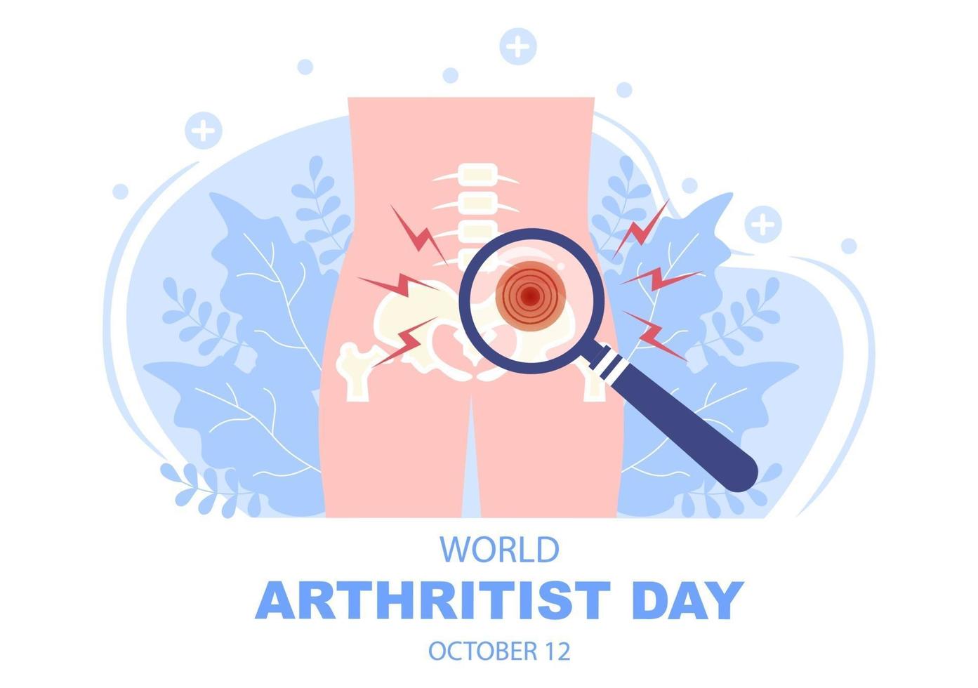 Ilustración de vector de día mundial de la artritis