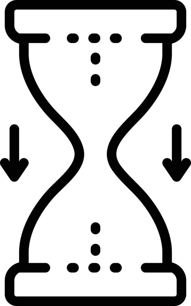 Line icon for hourglass vector
