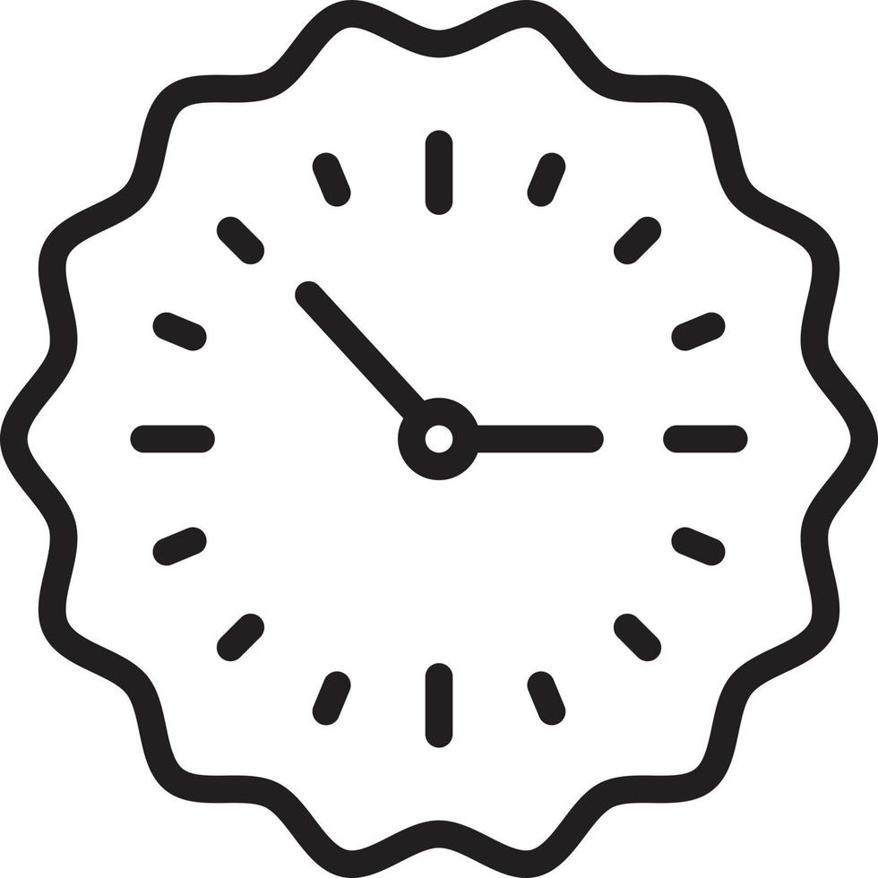 Line icon for clock vector