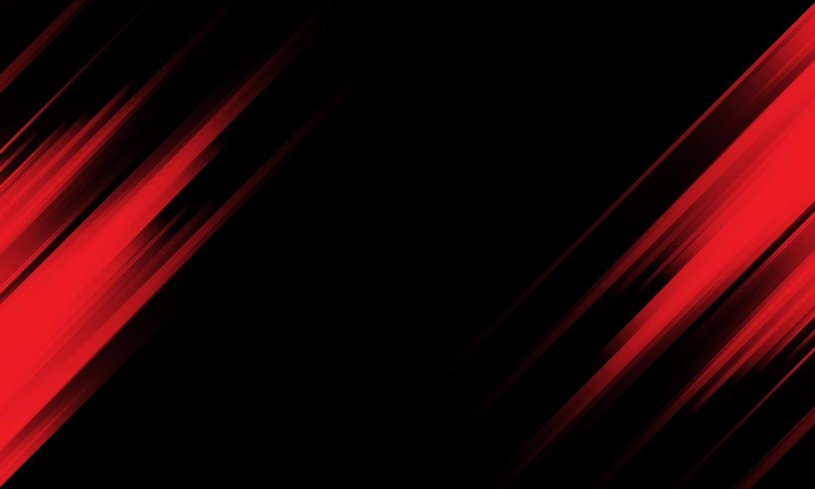 Abstract red light speed black background vector