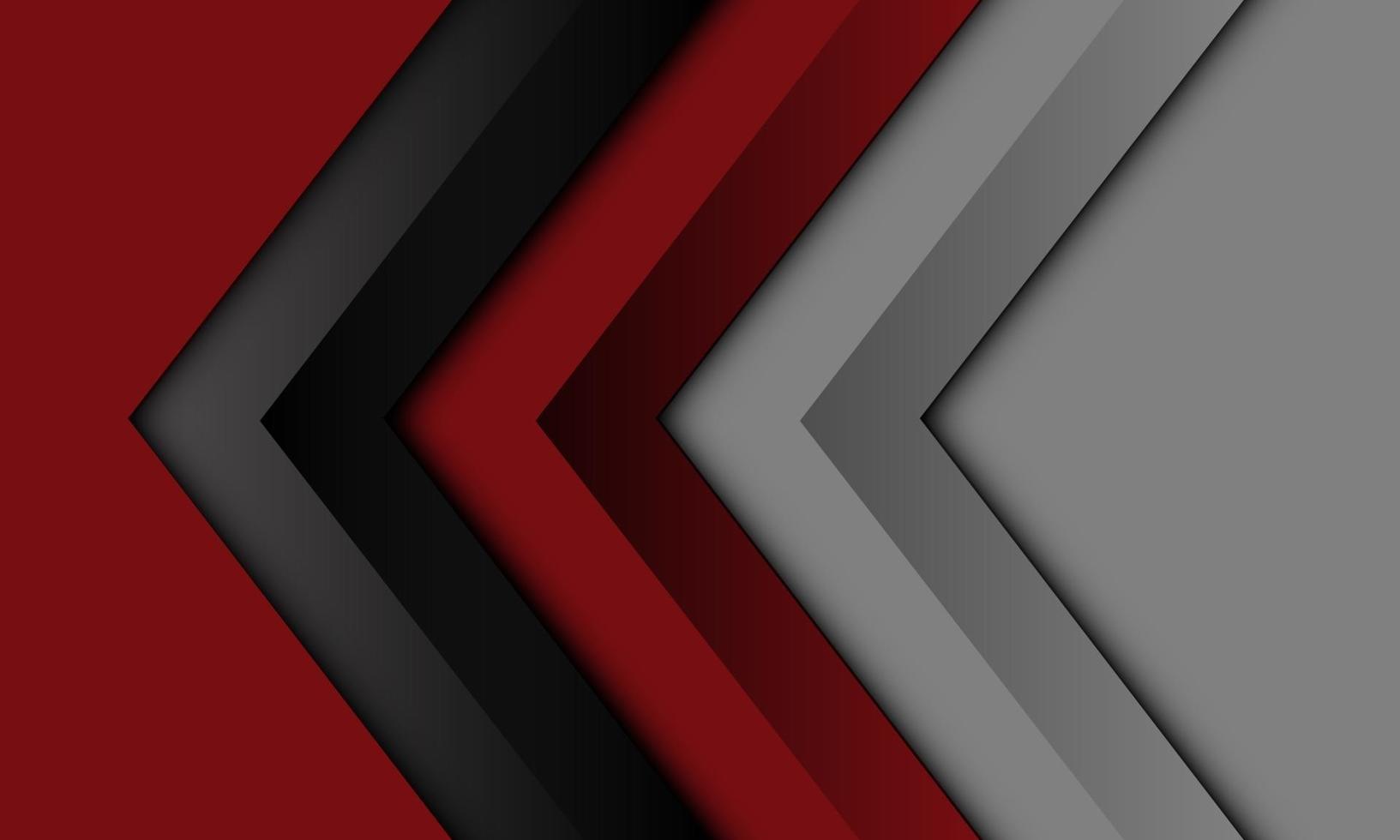 Abstract red black grey arrow direction futuristic background vector