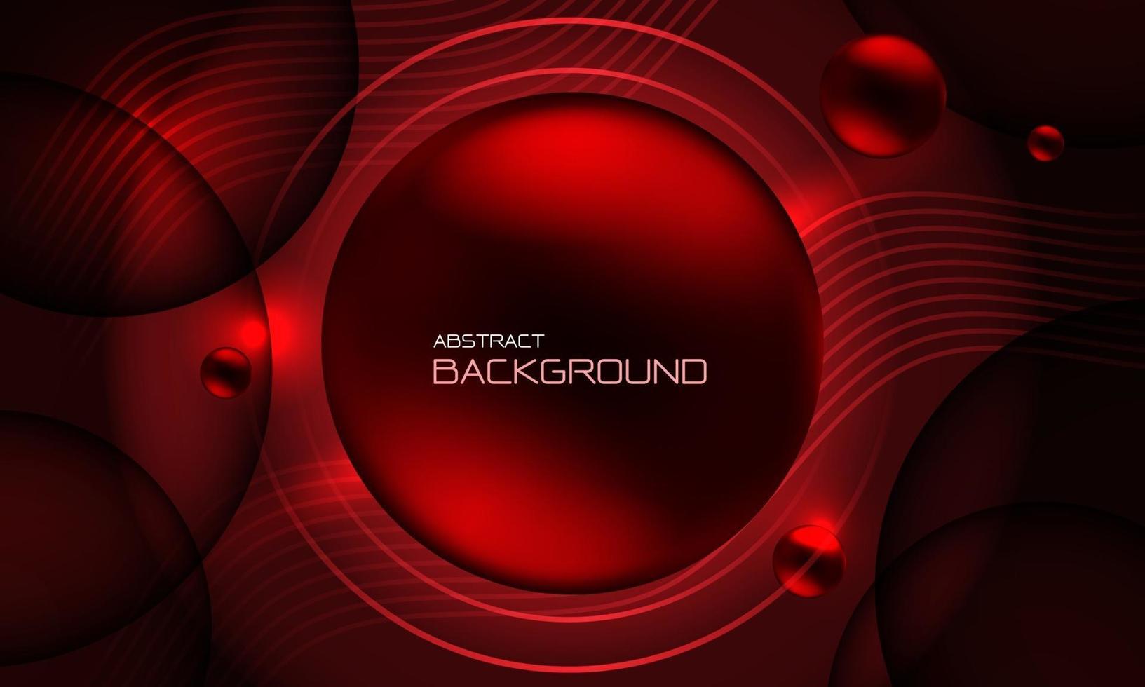 Abstract red circle liquid geometric technology futuristic background vector