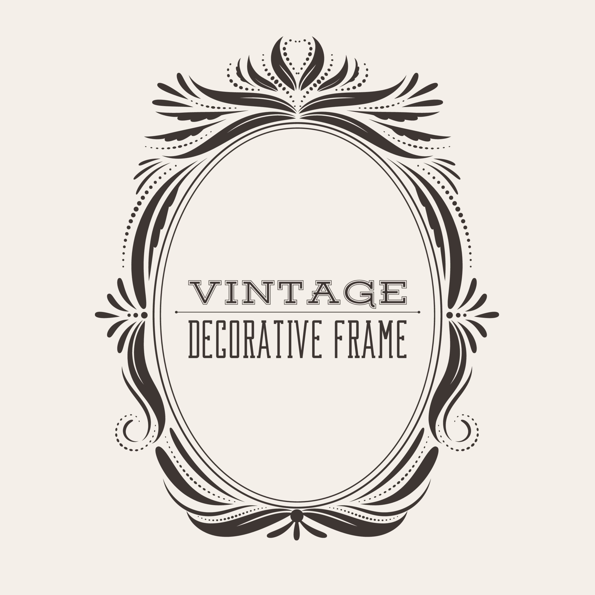 Oval vector vintage border frame with retro ornament pattern 3419518 Vector  Art at Vecteezy