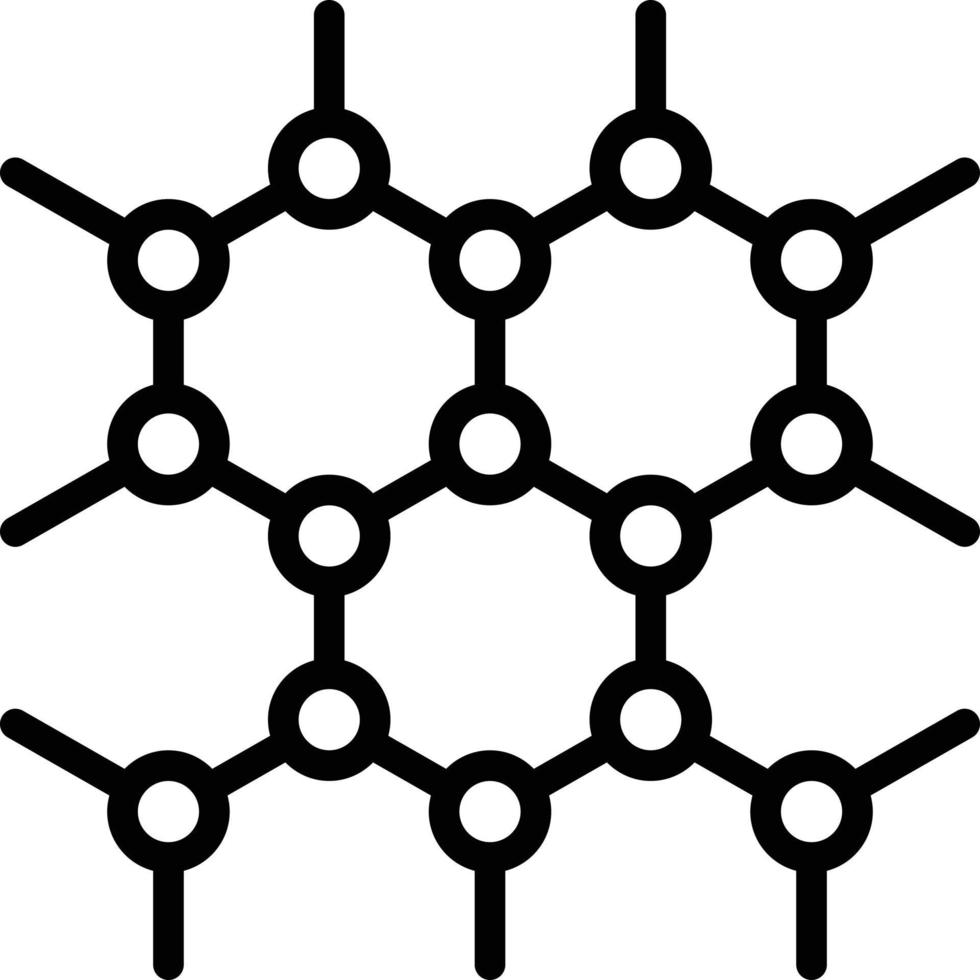 Line icon for graphene technology vector