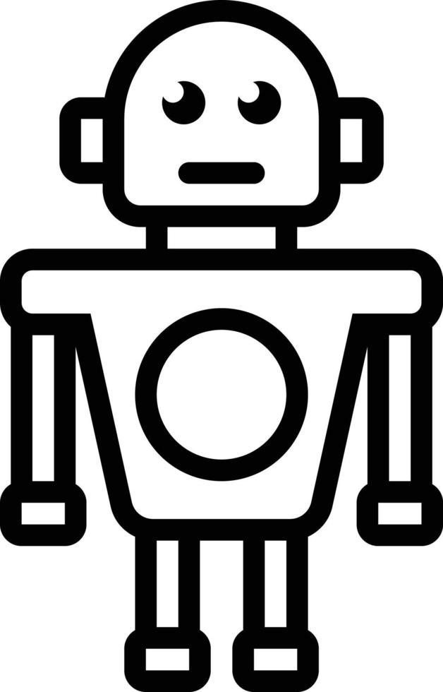 icono de línea para robot vector