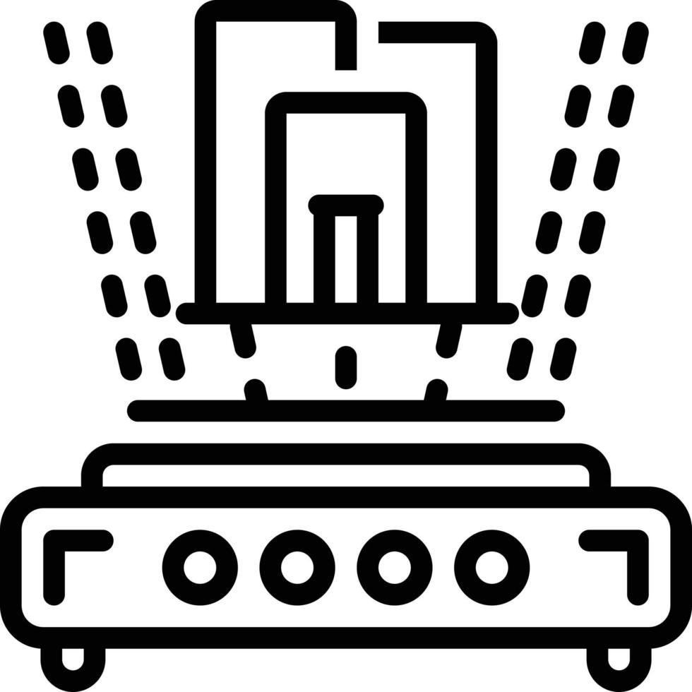 Line icon for hologram projection vector