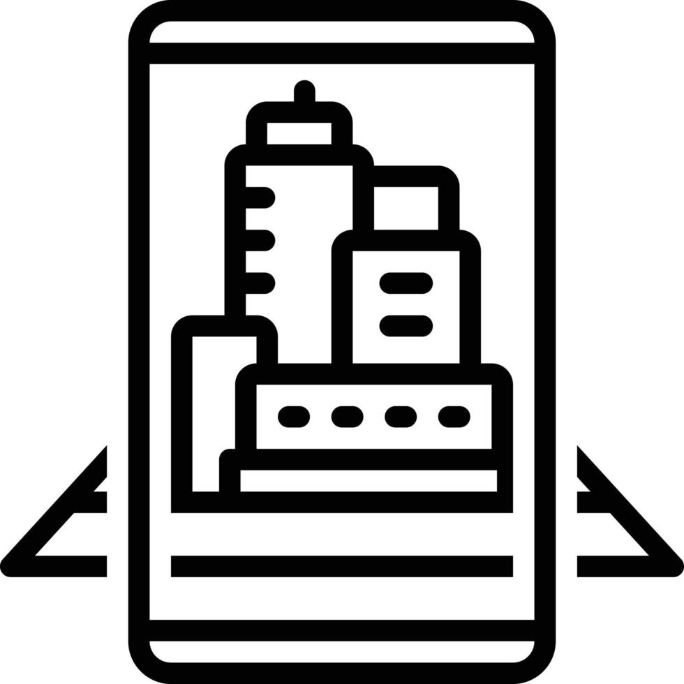 Line icon for augmented reality vector
