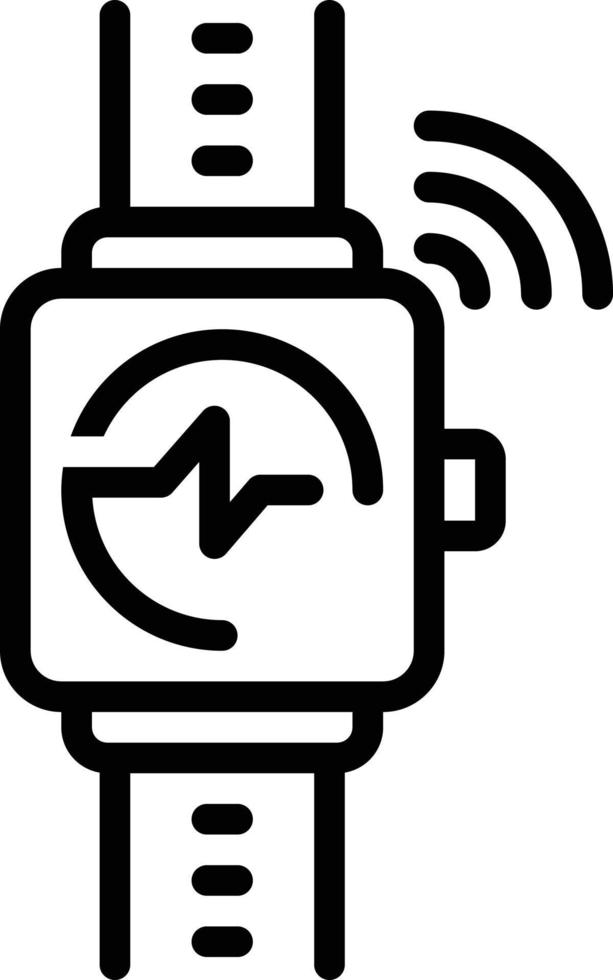 Line icon for wearable tracker vector
