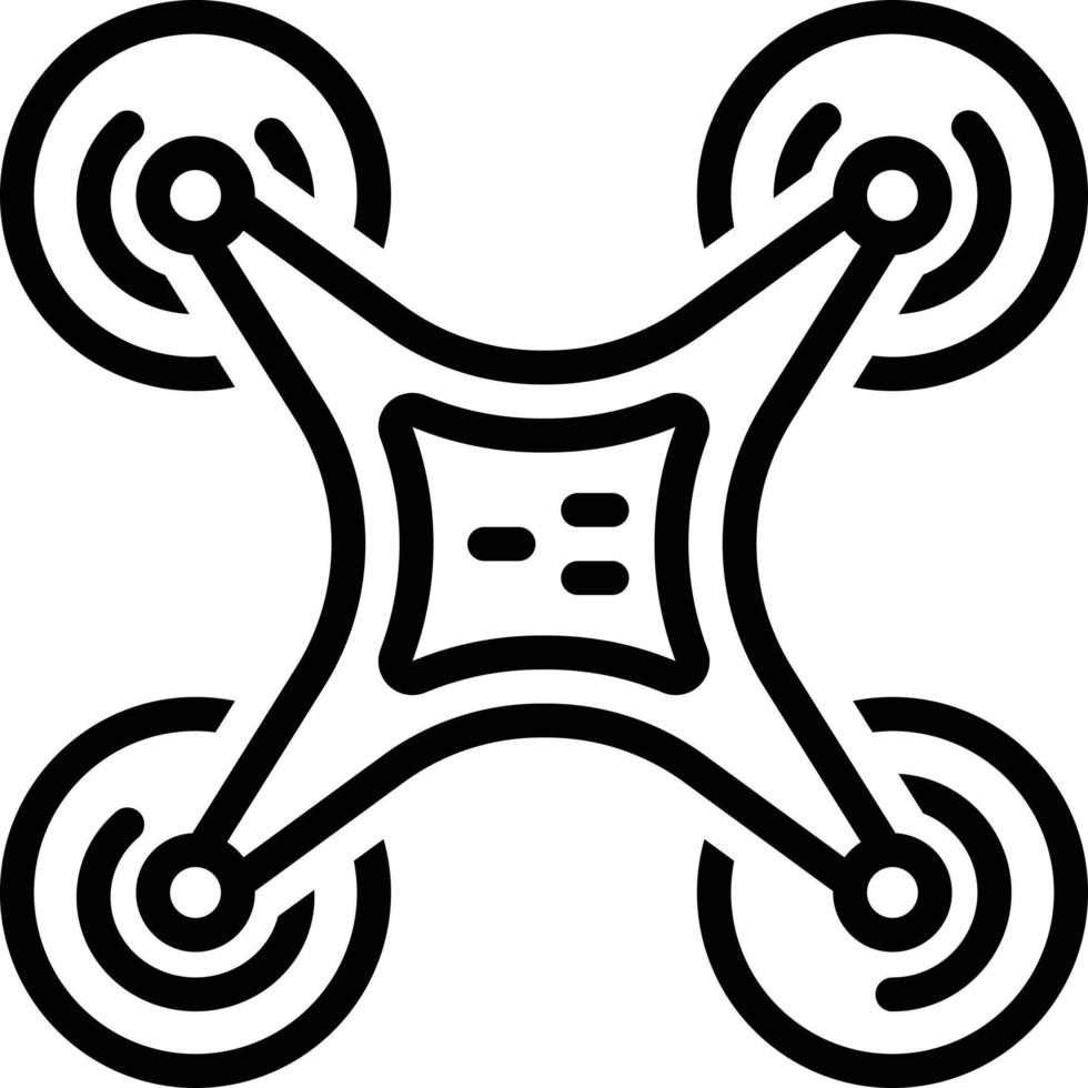 icono de línea para tecnología de drones vector