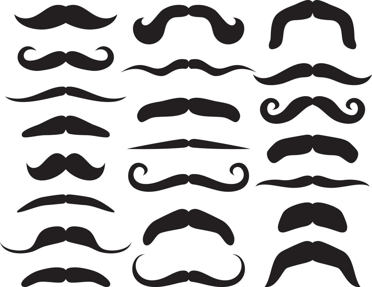 Set of Mustache vector