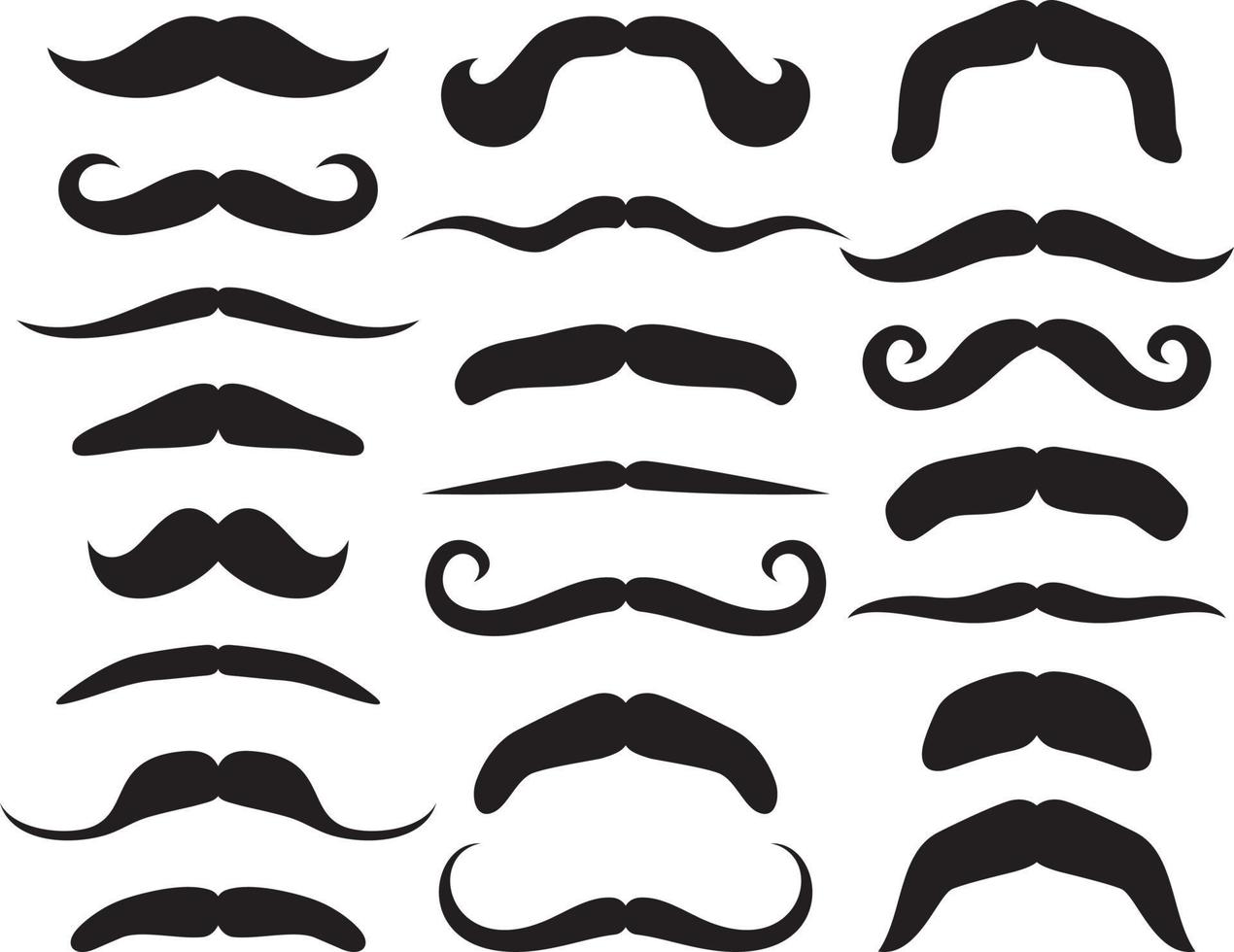 conjunto de bigote vector