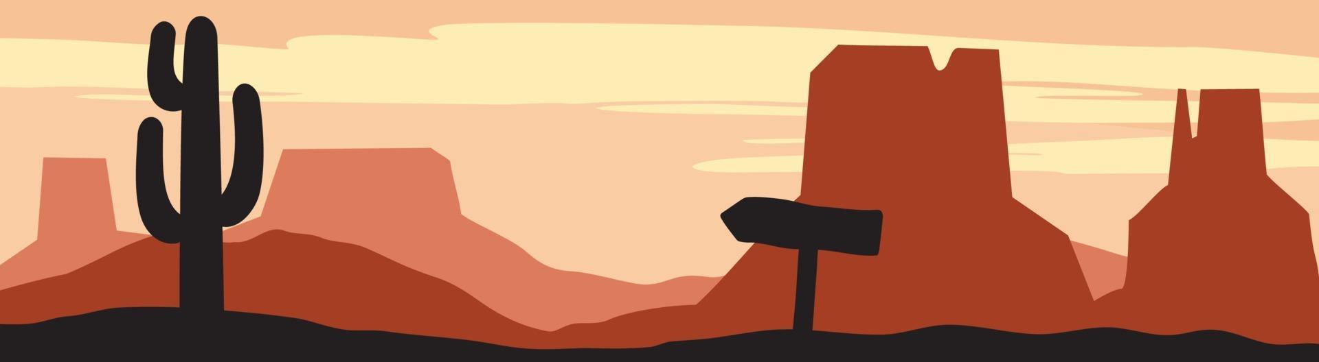 Wild West Landscape vector