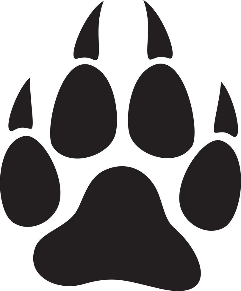 Wolf Paw Print vector