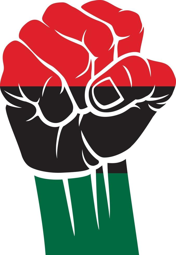 Fist in Pan African Color vector