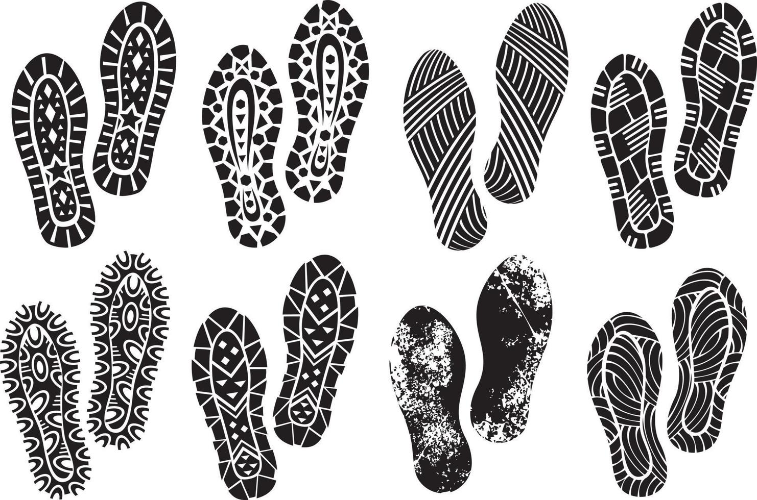 Collection of a Imprint Soles Shoes vector