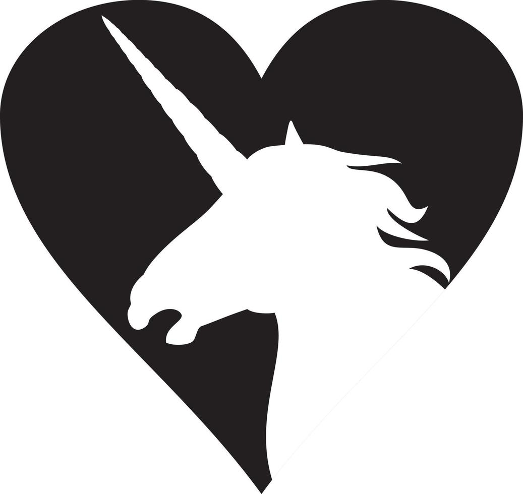 Unicorn Heart Layered vector