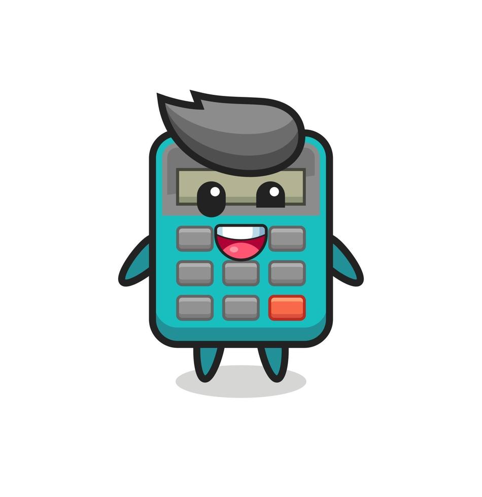 illustration of an calculator character with awkward poses vector