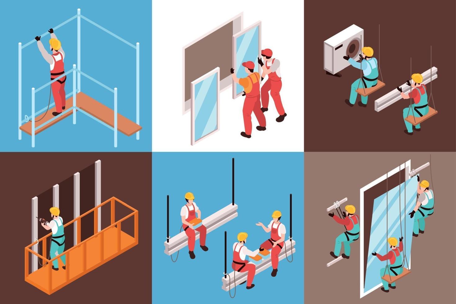 Isometric Fitter Design Concept vector