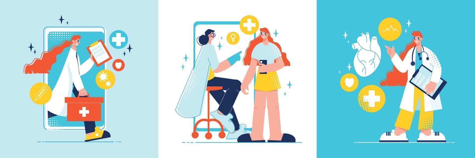 Online Medicine Design Concept vector