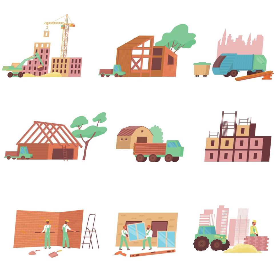 Home Construction Icon Set vector