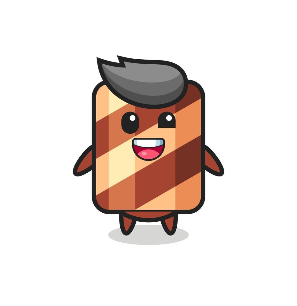 illustration of an wafer roll character with awkward poses vector