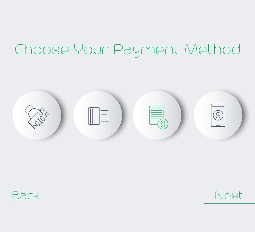 Choose Your Payment Method, vector illustration