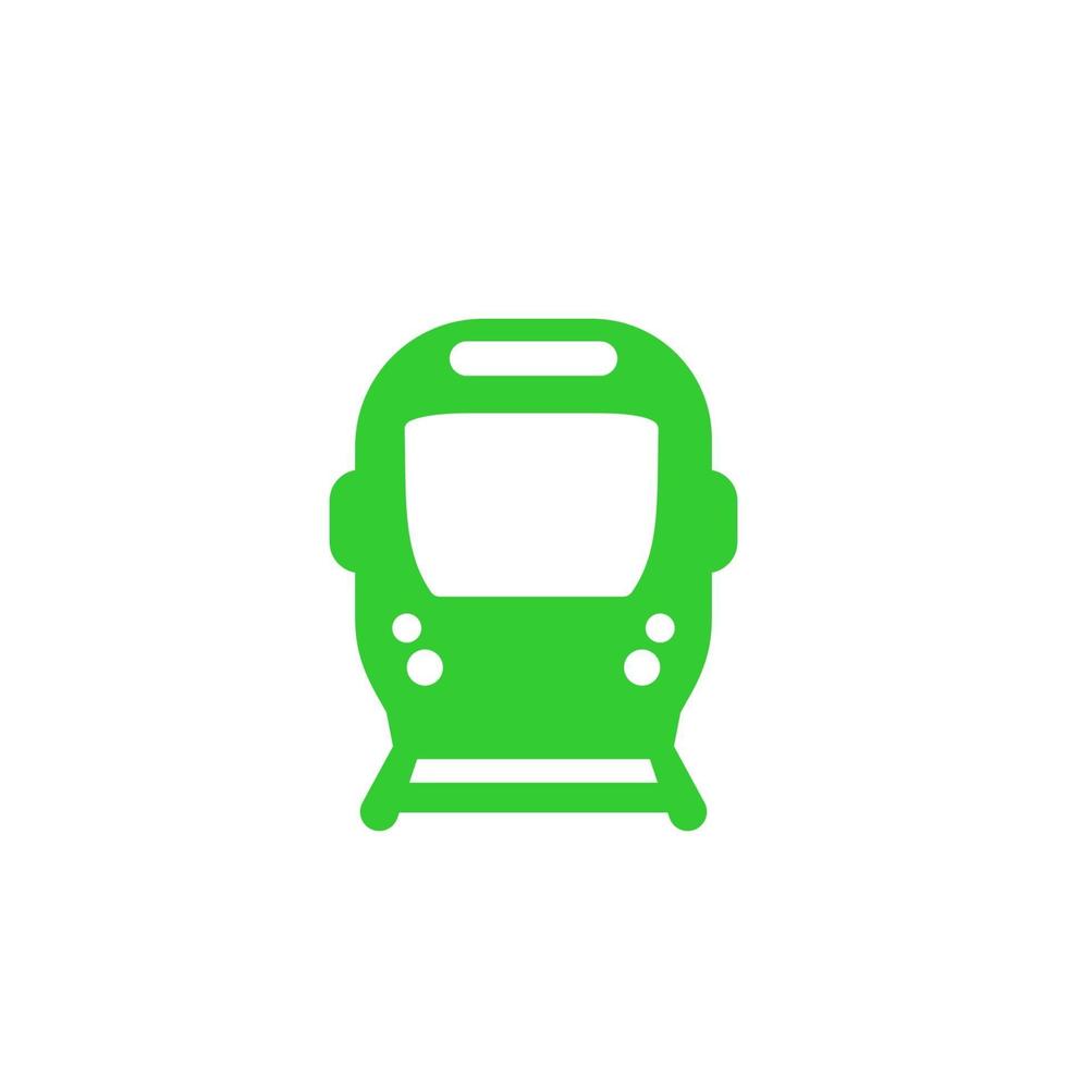 Metro, icono de vector de transporte público aislado en blanco
