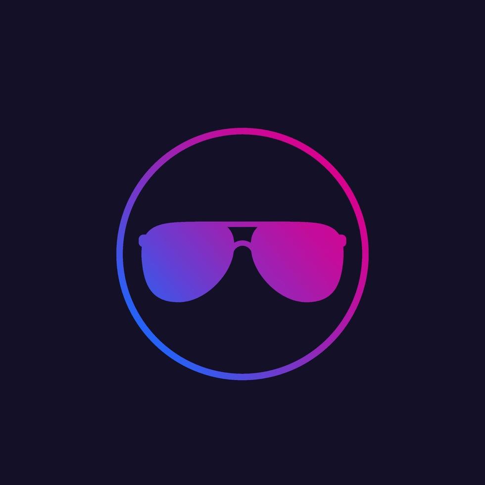 sunglasses vector icon, ultraviolet