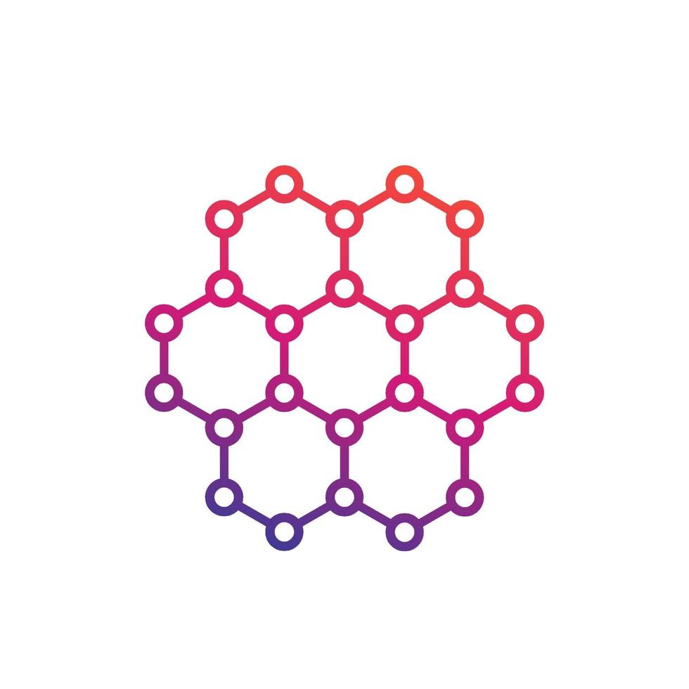 graphene, carbon structure vector illustration