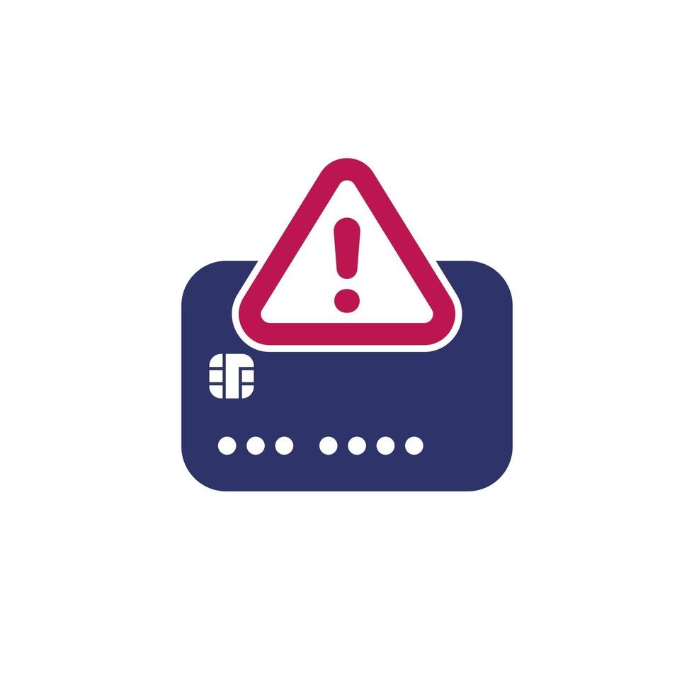 card warning icon on white vector