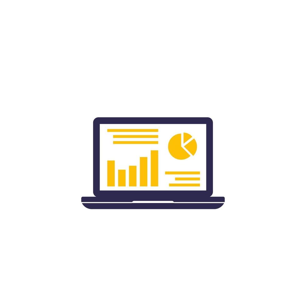 computer analysis and business statistics vector